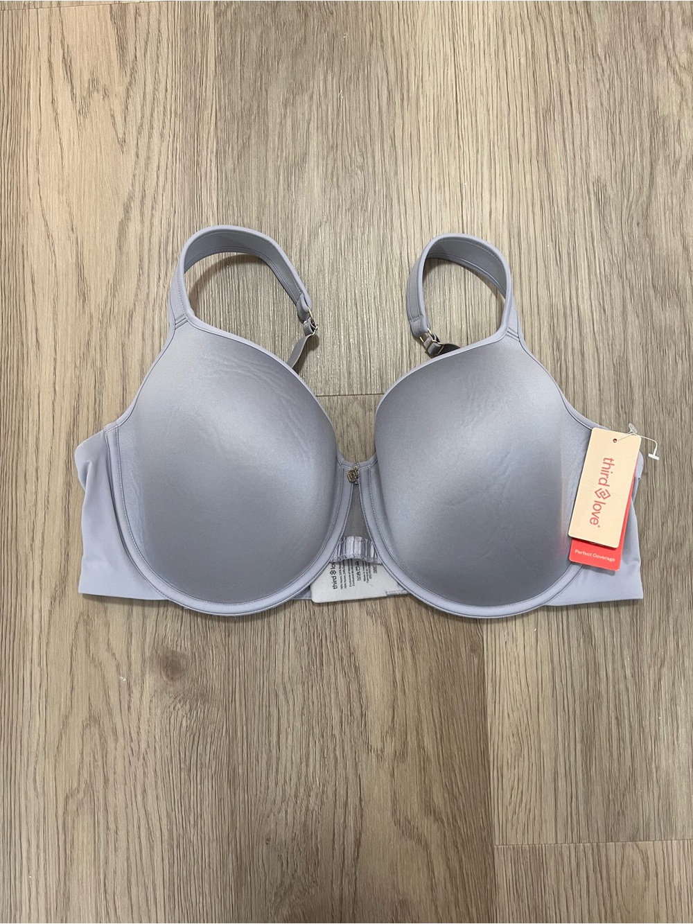 ThirdLove 24/7 Classic Perfect Coverage Bra 38E Earl Gray NWT Full Coverage